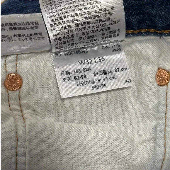 Vintage Levis 501 Original Button Fly Cut Off Denim Shorts Medium Wash W32 L36 - Picture 2 of 6